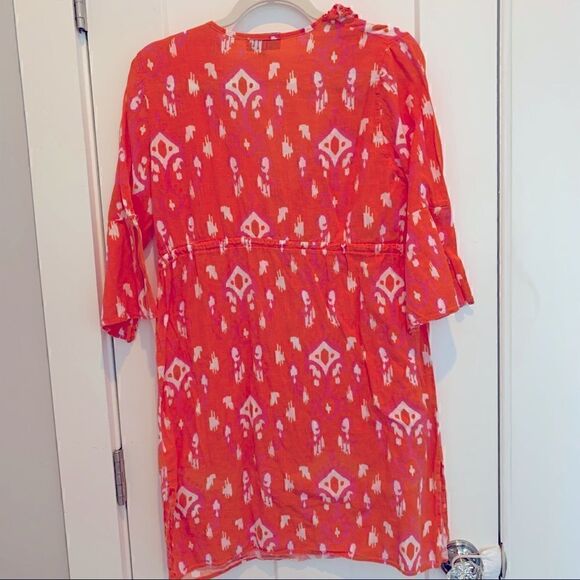 Mud Pie Cover-up Dress in Orange, Pink, and White Women’s Size Small (S) - Picture 3 of 9